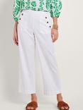 Monsoon Harper Cropped Trousers, Ecru