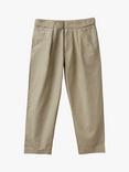 Benetton Kids' Front Detail Poplin Trousers