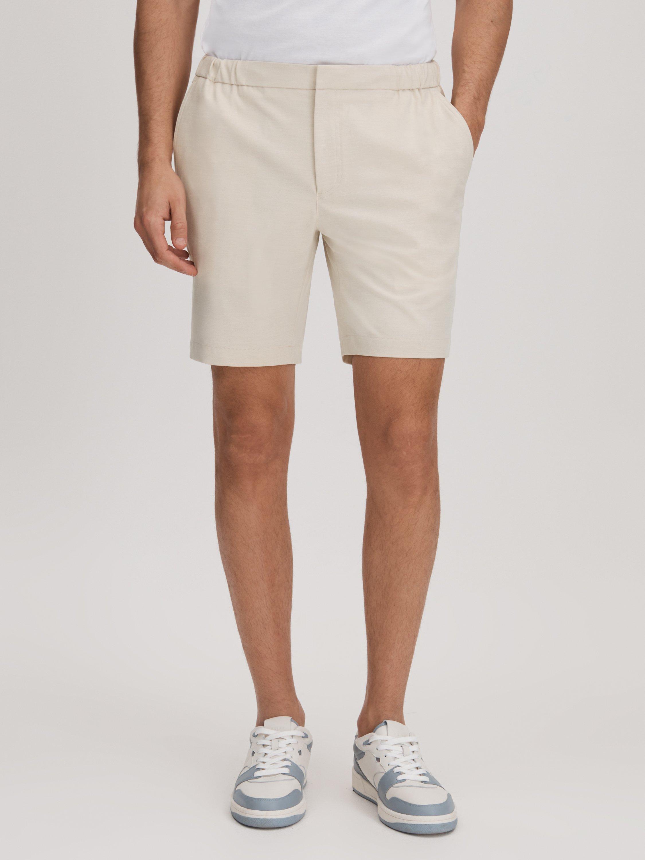 Reiss Deck Drawcord Slim Fit Shorts, Stone