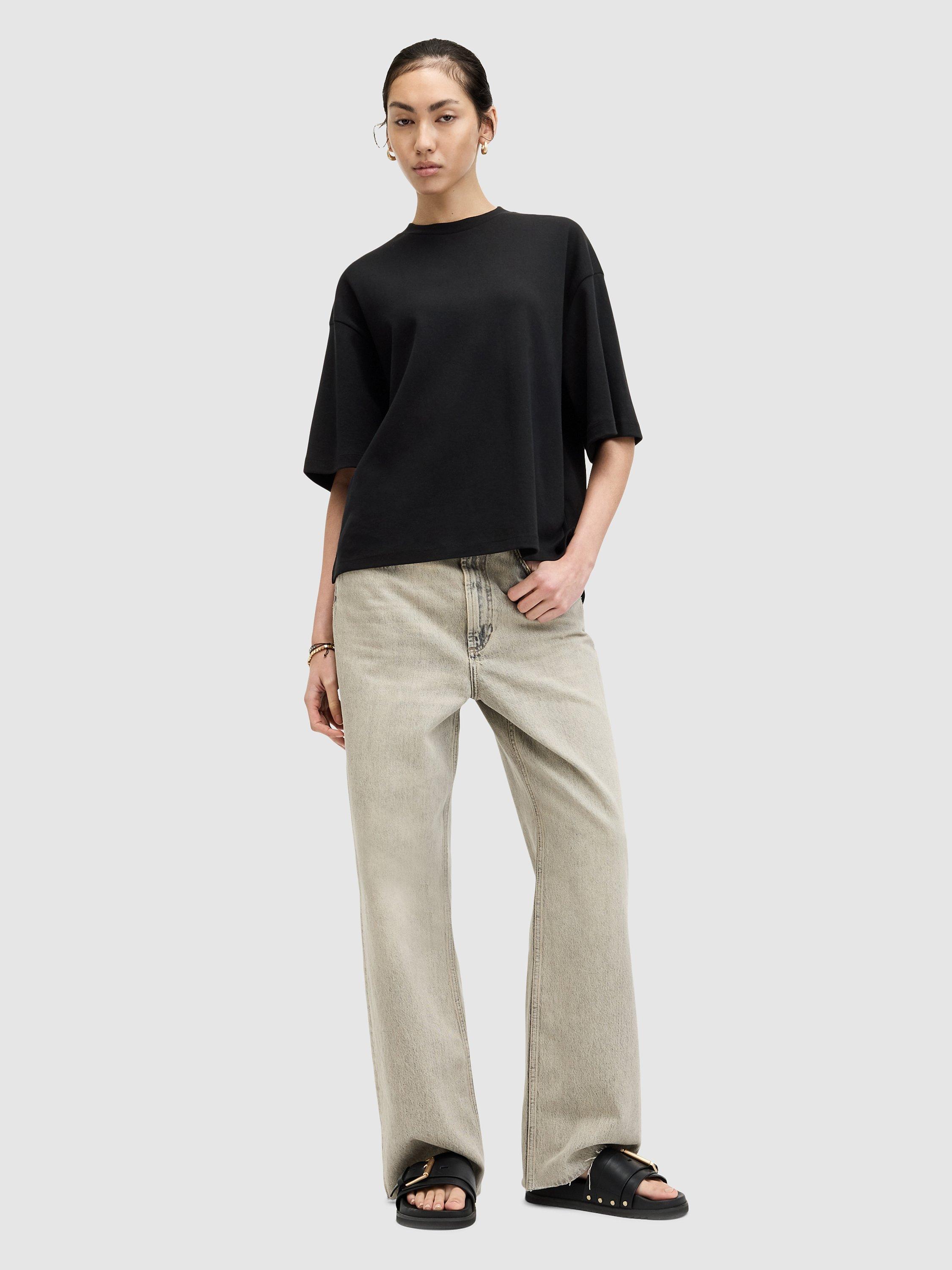 Product image 3 of 7, which shows AllSaints Amelie T-Shirt, Black, L