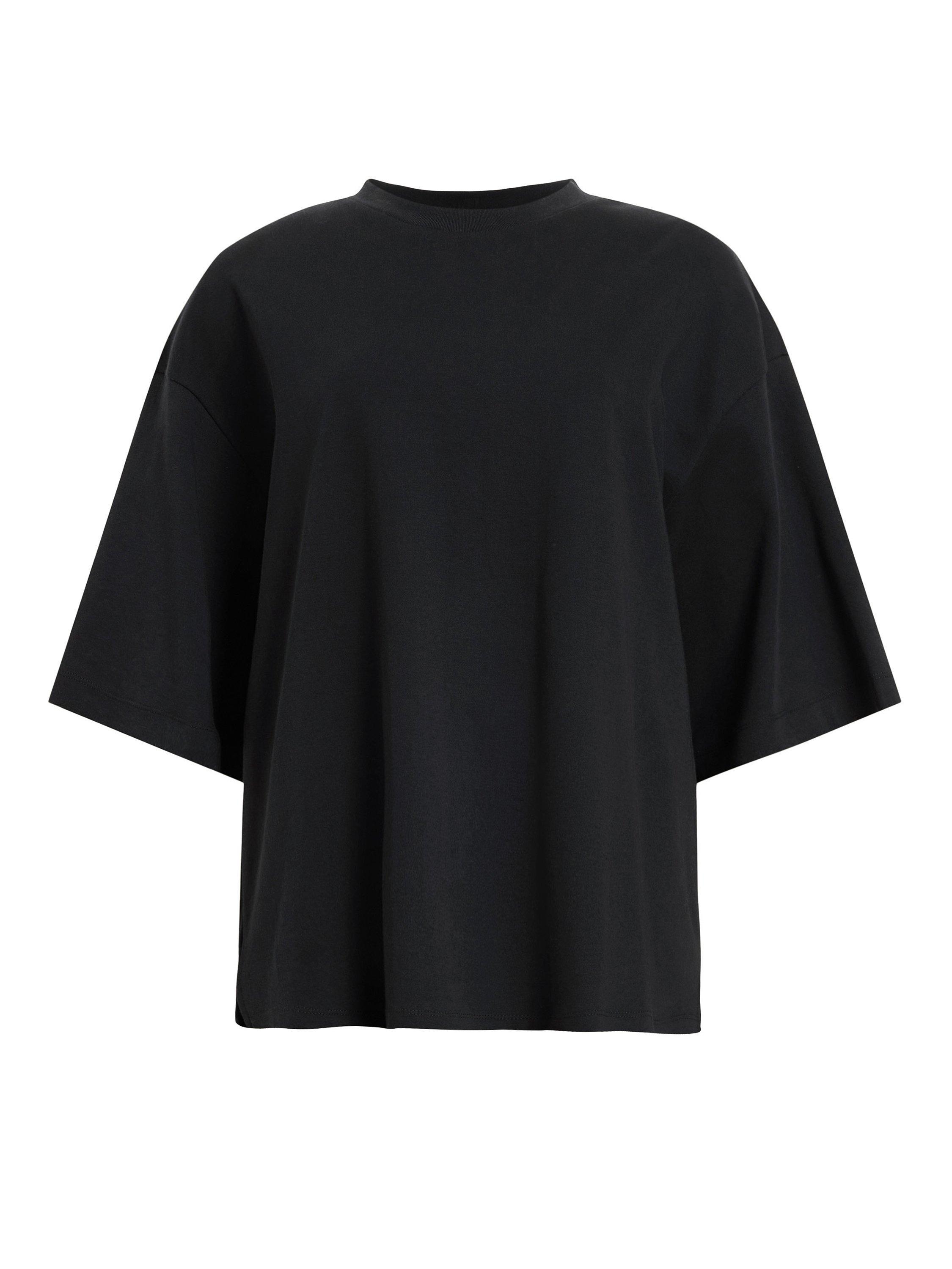 Product image 4 of 7, which shows AllSaints Amelie T-Shirt, Black, L