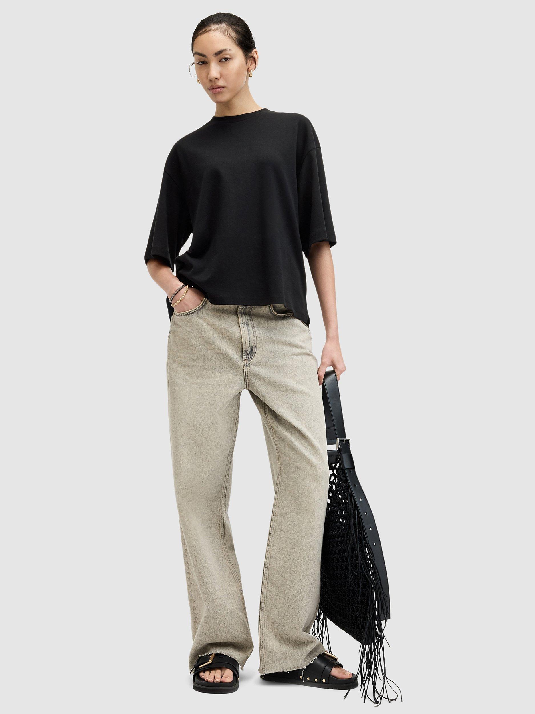 Product image 7 of 7, which shows AllSaints Amelie T-Shirt, Black, L