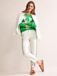 Boden Barnsbury Side Stripe Chinos, Ivory/Green