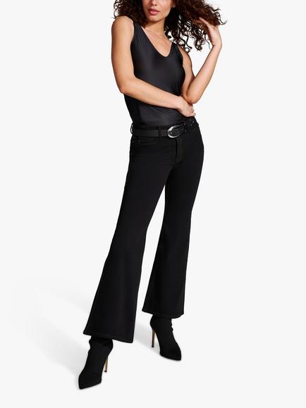Commando High Rise Flared Jeans, Black - view 2, Black