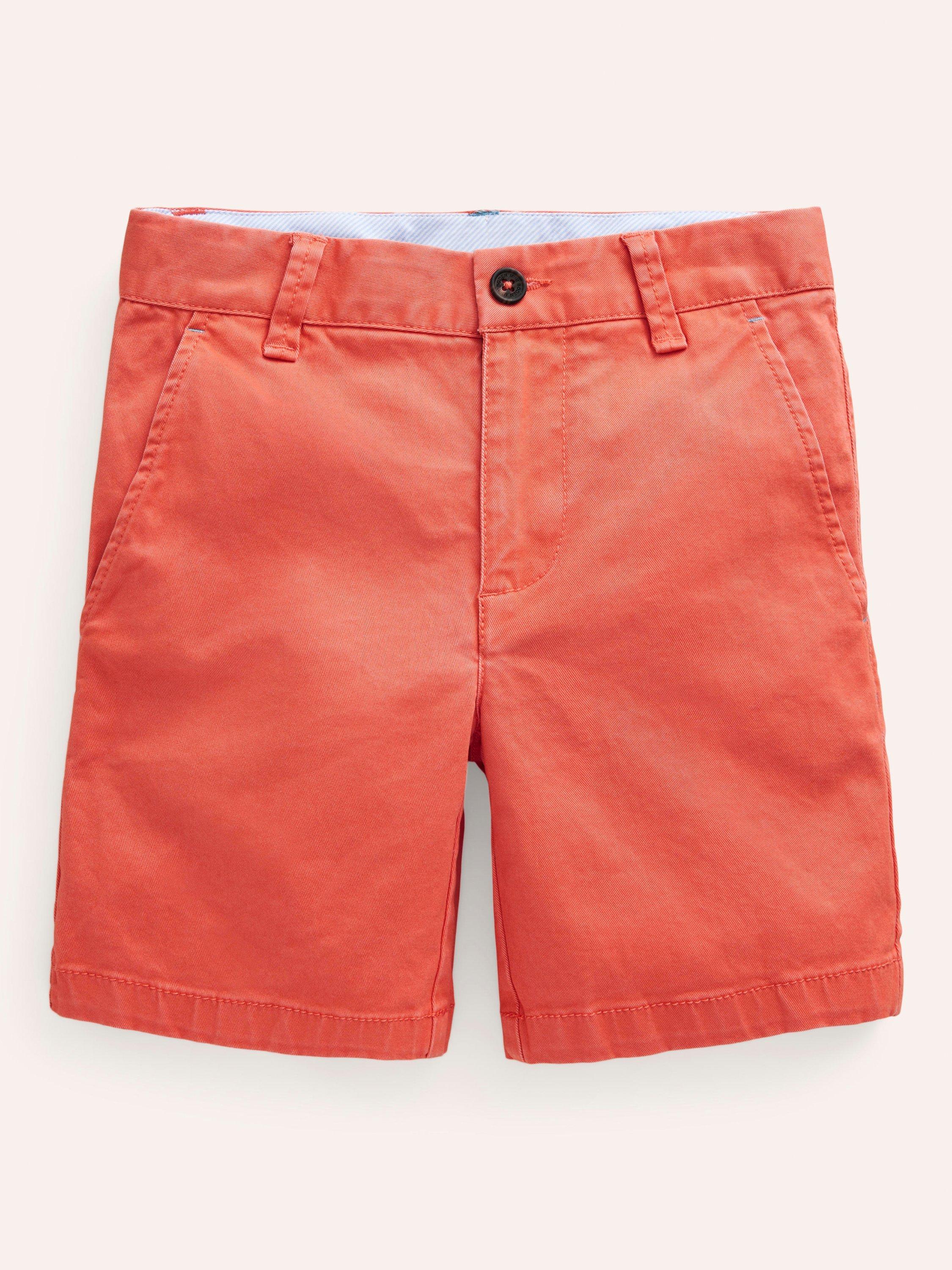 Mini Boden Kids' Classic Chino Shorts, Coral Pink