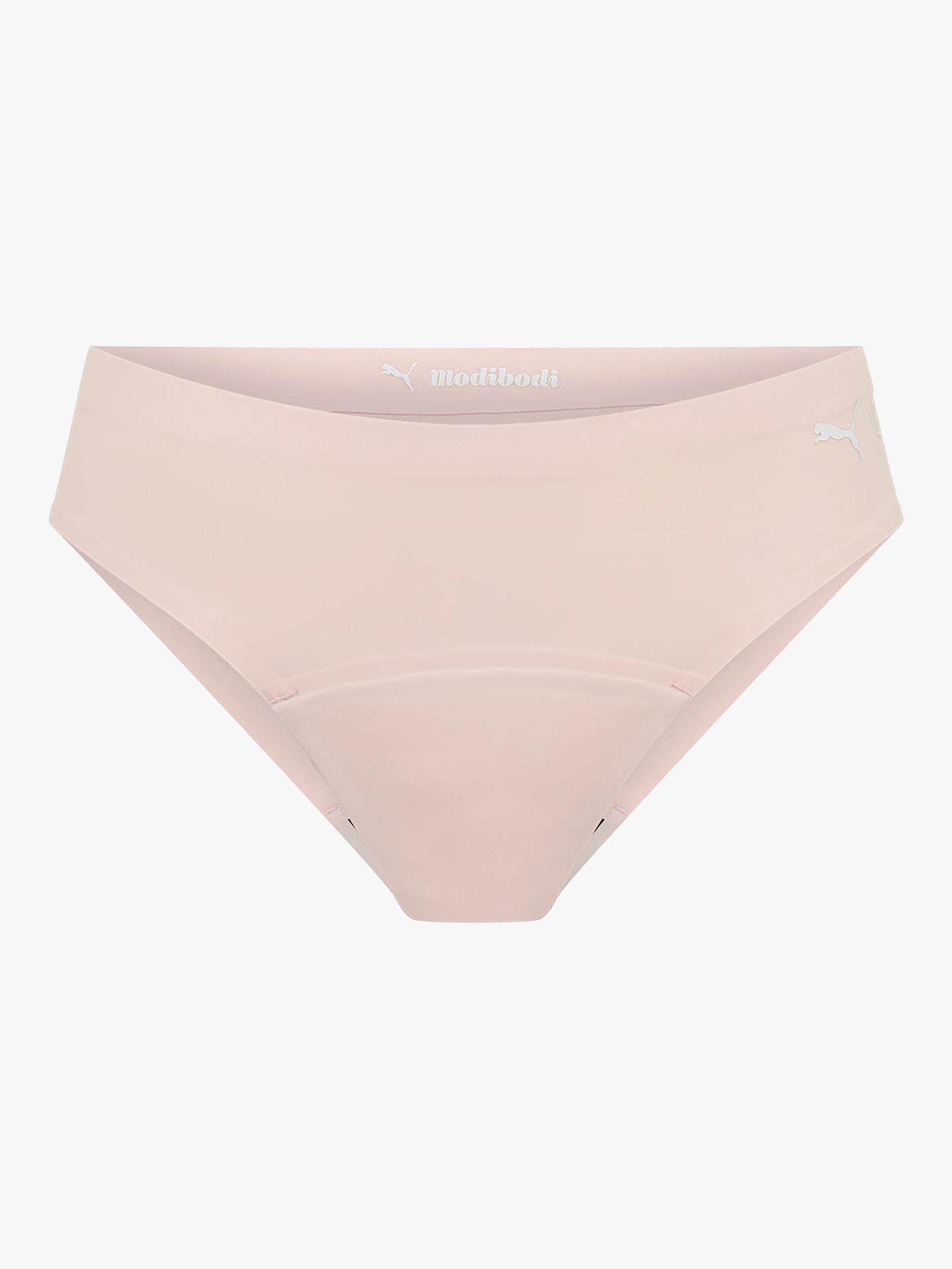 Modibodi x Puma Seamfree Active Bikini Briefs, Mist Pink, XS