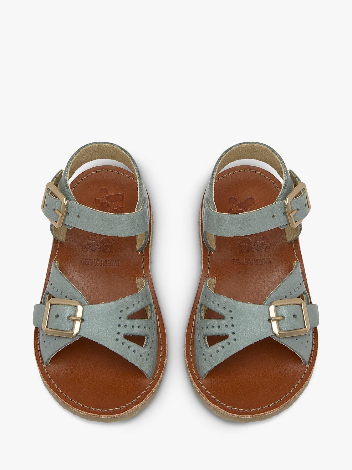 Product image 3 of 3, which shows Young Soles Kids' Pearl Two Part Leather Sandals, Smokey Sage, 1