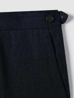 Reiss Kin Linen Slim Fit Mixer Trousers - view 2, Navy