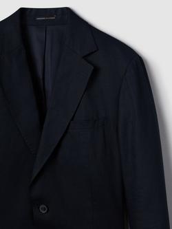 Reiss Kin Linen Tailored Jacket - view 2, Navy