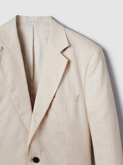 Reiss Kin Linen Tailored Jacket - view 2, Stone