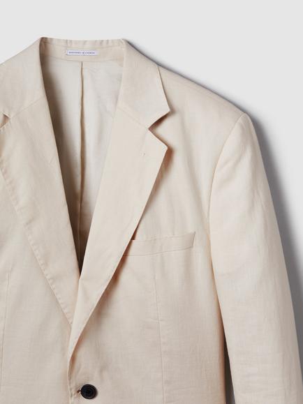 Reiss Kin Linen Tailored Jacket - view 2, Stone
