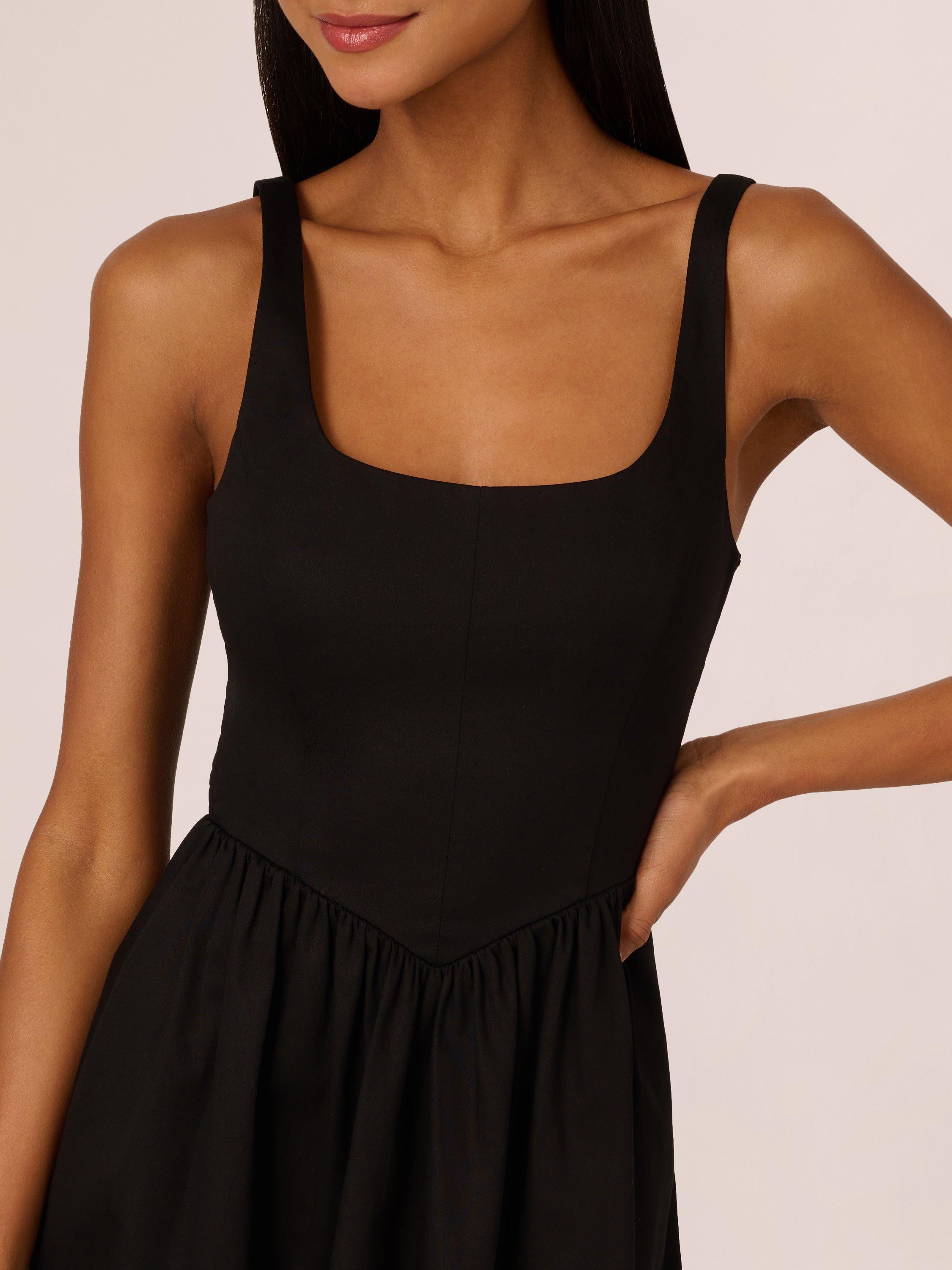 Product image 5 of 8, which shows Adrianna by Adrianna Papell Stretch Skater Mini Dress, Black, 6