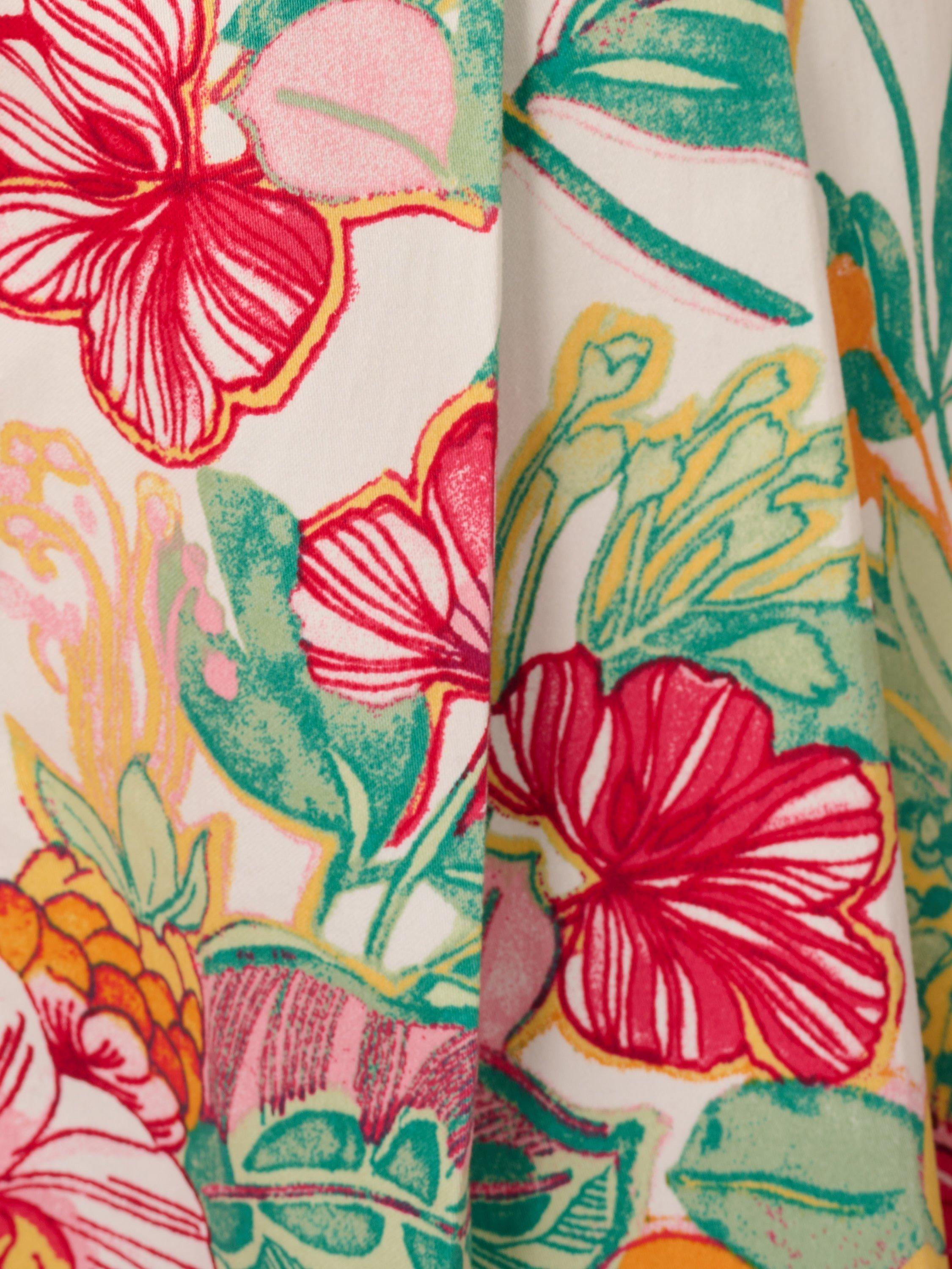 Product image 8 of 8, which shows Adrianna by Adrianna Papell Cotton Blend Short Jumpsuit, Pink/Multi, 6