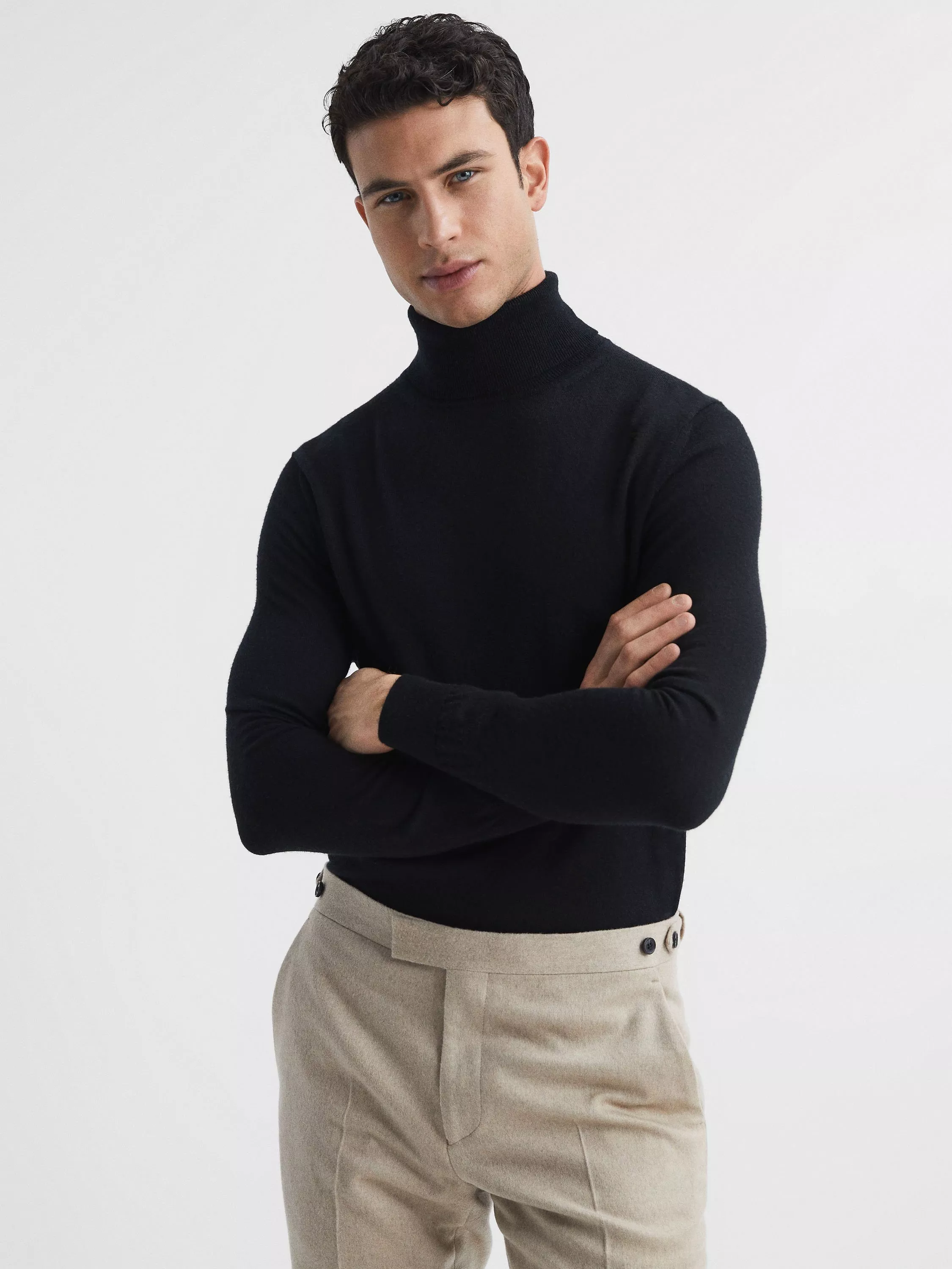 NWT cheapest Reiss Caine Merino Wool Roll Neck Jumper (size S)