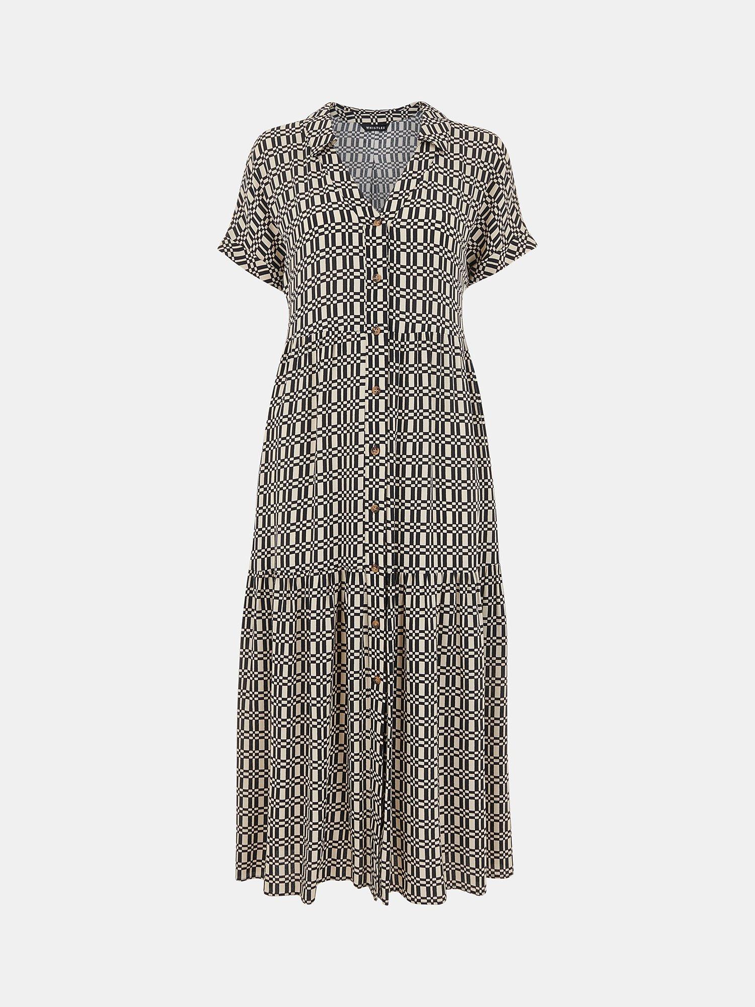 Whistles montana check shirt dress clearance
