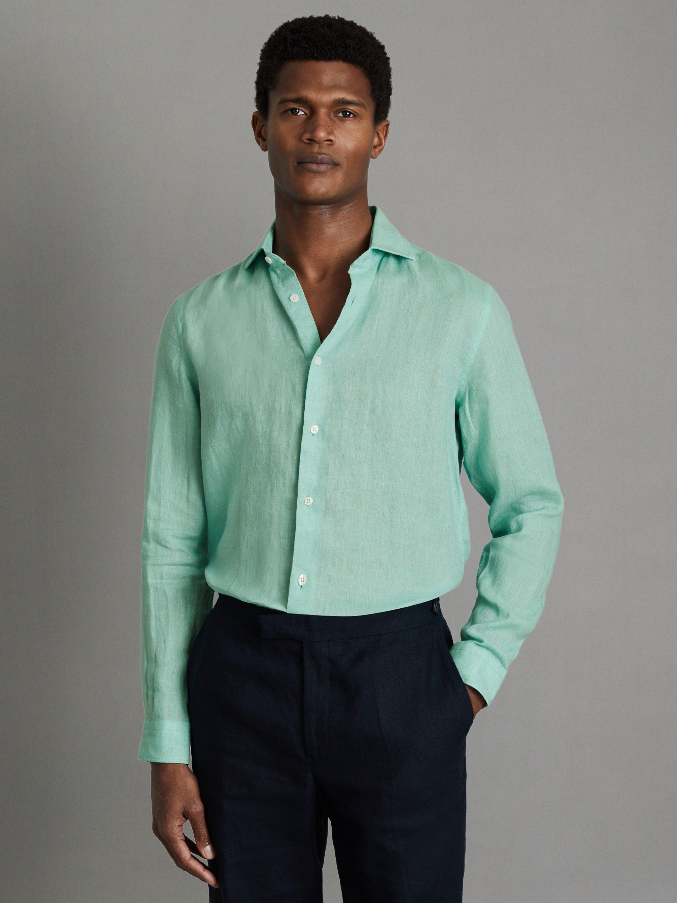 Reiss Ruban Regular Fit Linen Shirt