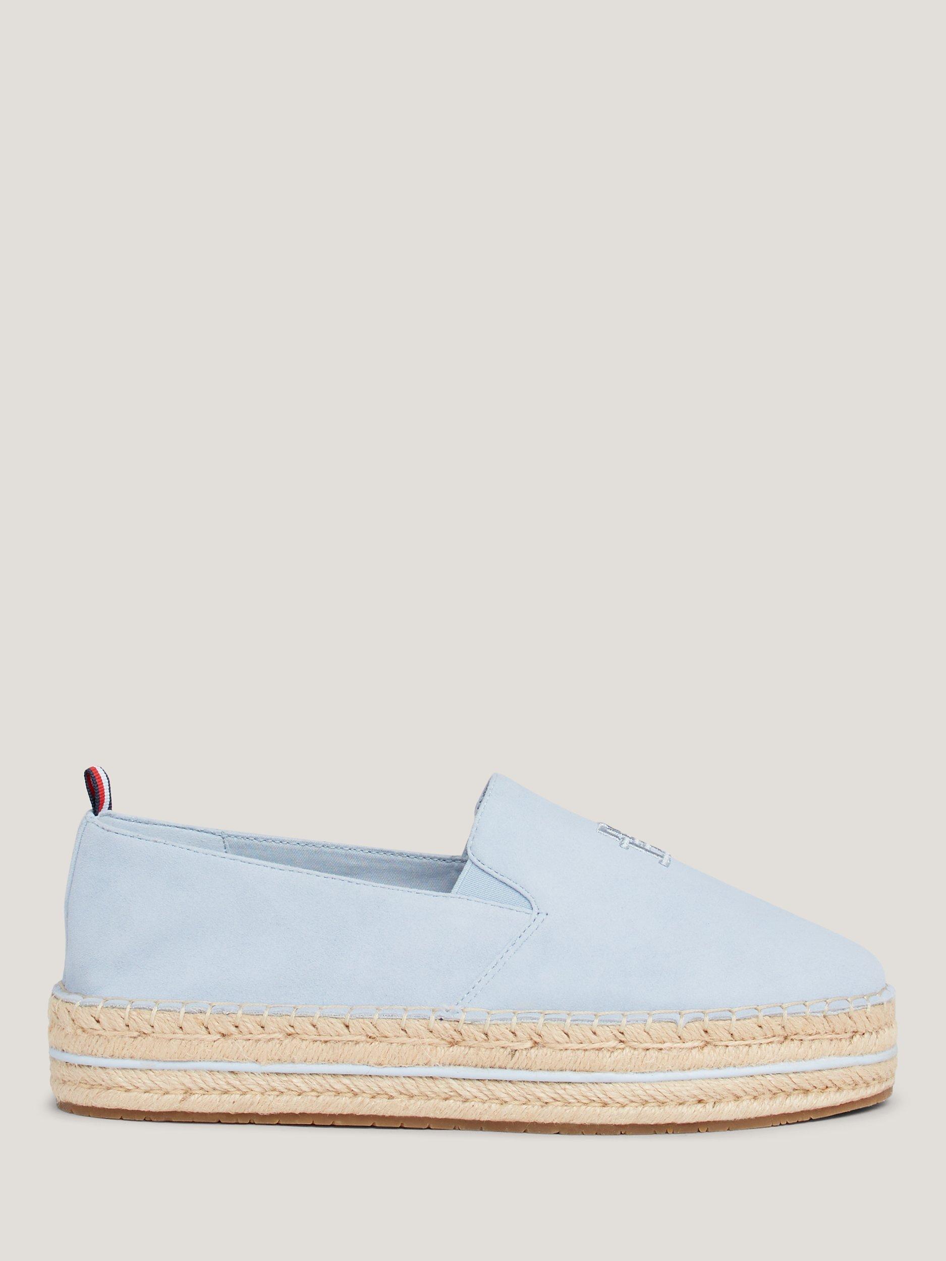 Tommy Hilfiger Suede Flatform Espadrilles, Breezy Blue