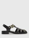 AllSaints Nelly Stud Detail Leather Sandals