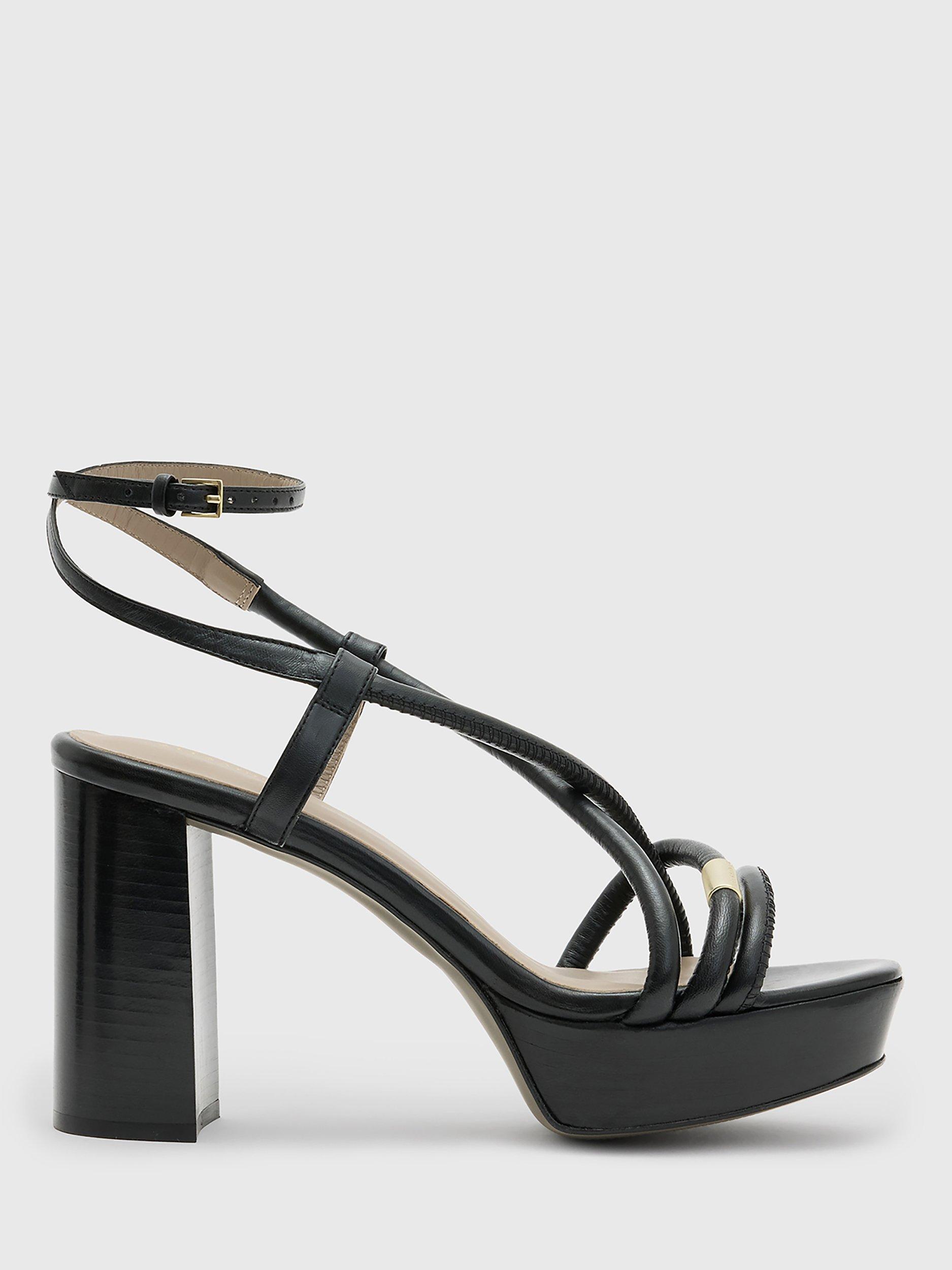 AllSaints Bella Leather Platform Sandals