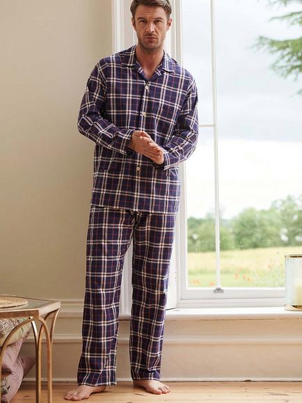 British Boxers Check Crisp Cotton Pyjamas, Multi