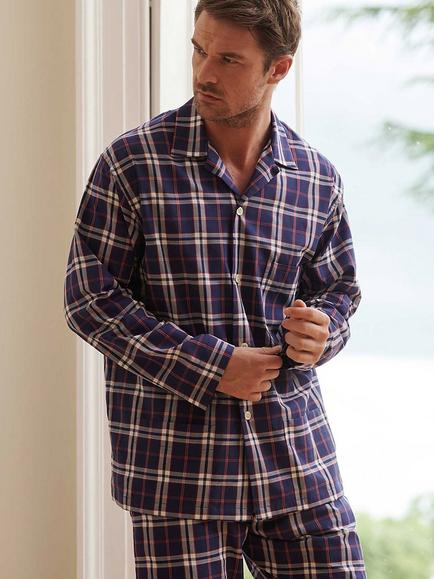 British Boxers Check Crisp Cotton Pyjamas - view 2, Multi