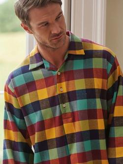 British Boxers Check Brushed Cotton Nightshirt - view 2, Edinburgh