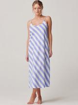 British Boxers Crisp Cotton Picnic Stripe Strappy Nightdress