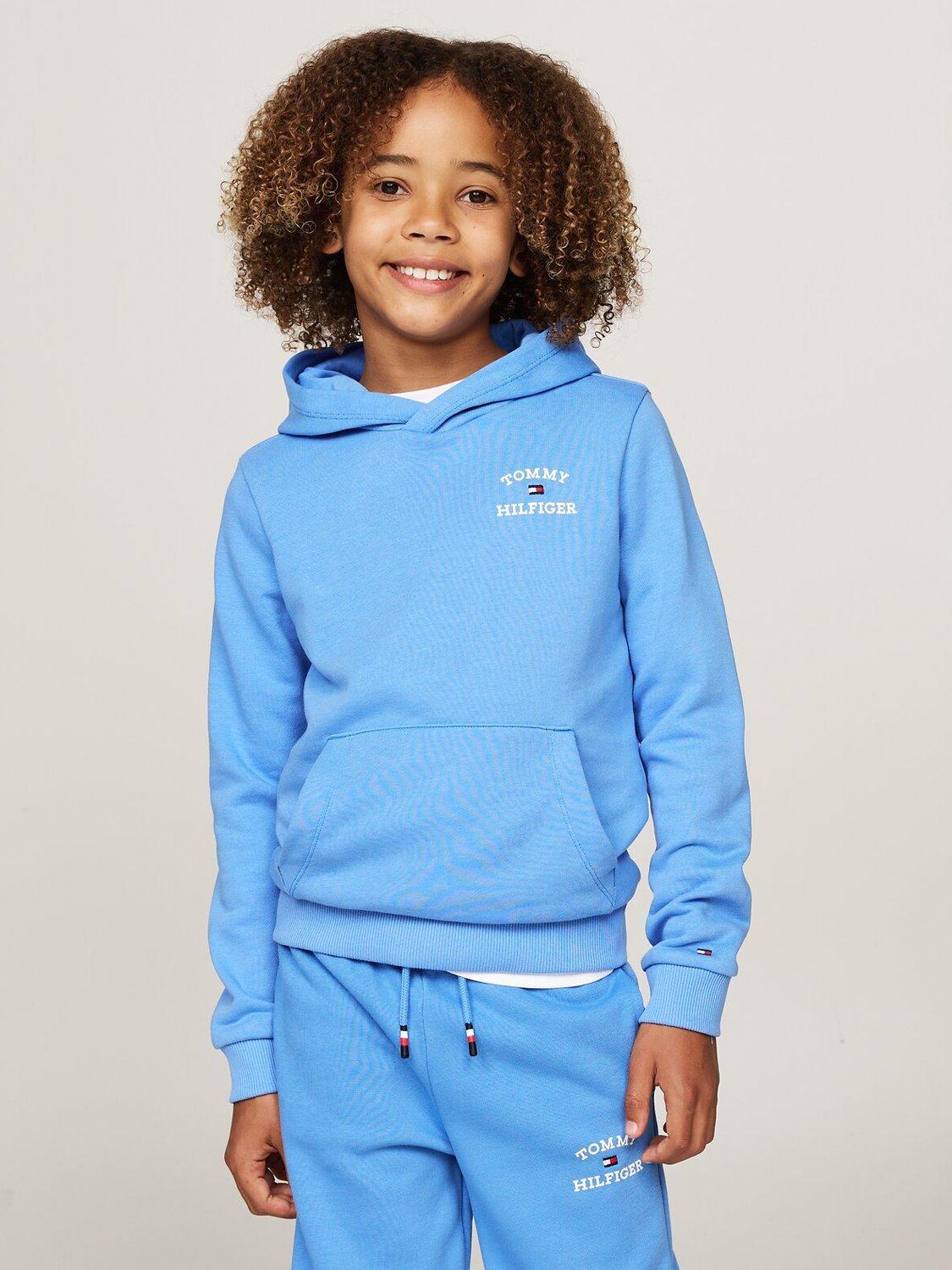 Tommy Hilfiger Kids' Logo Hoodie, Blue Spell
