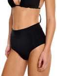 Modibodi High Waist Light Moderate Period Bikini Swim Briefs, Black