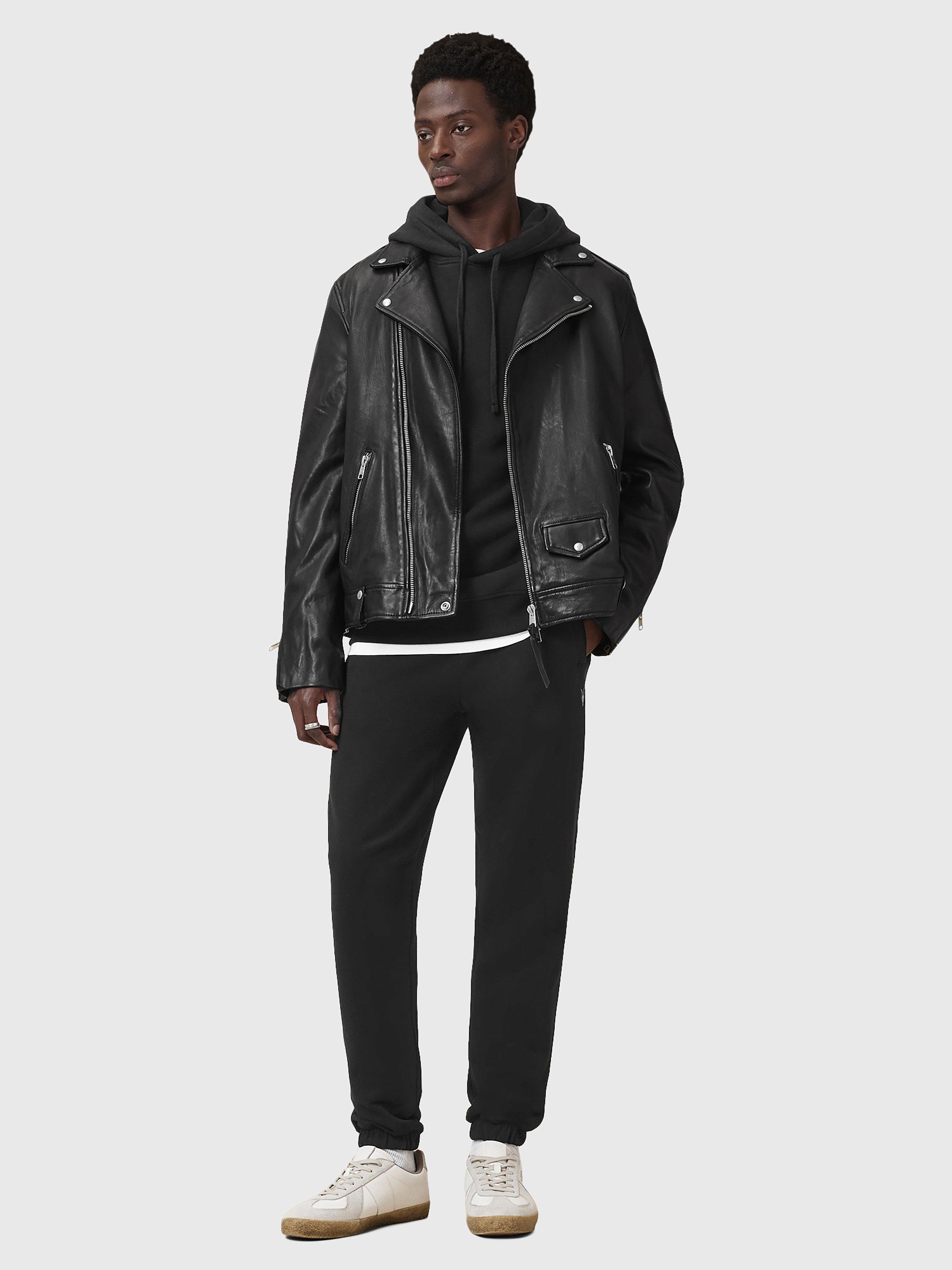 Product image 3 of 7, which shows AllSaints Raven Organic Cotton Joggers, Black, XS