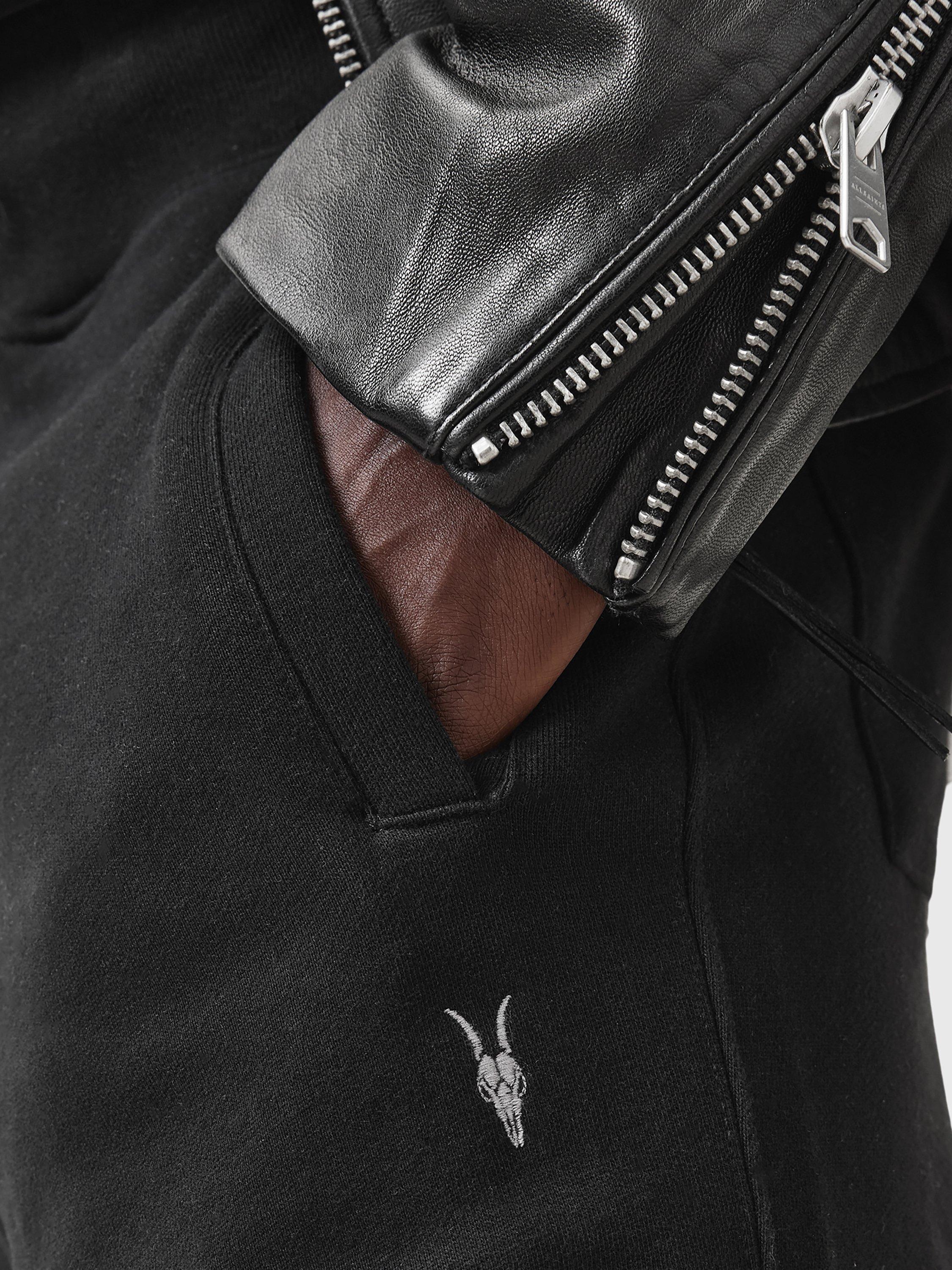 Product image 6 of 7, which shows AllSaints Raven Organic Cotton Joggers, Black, XS