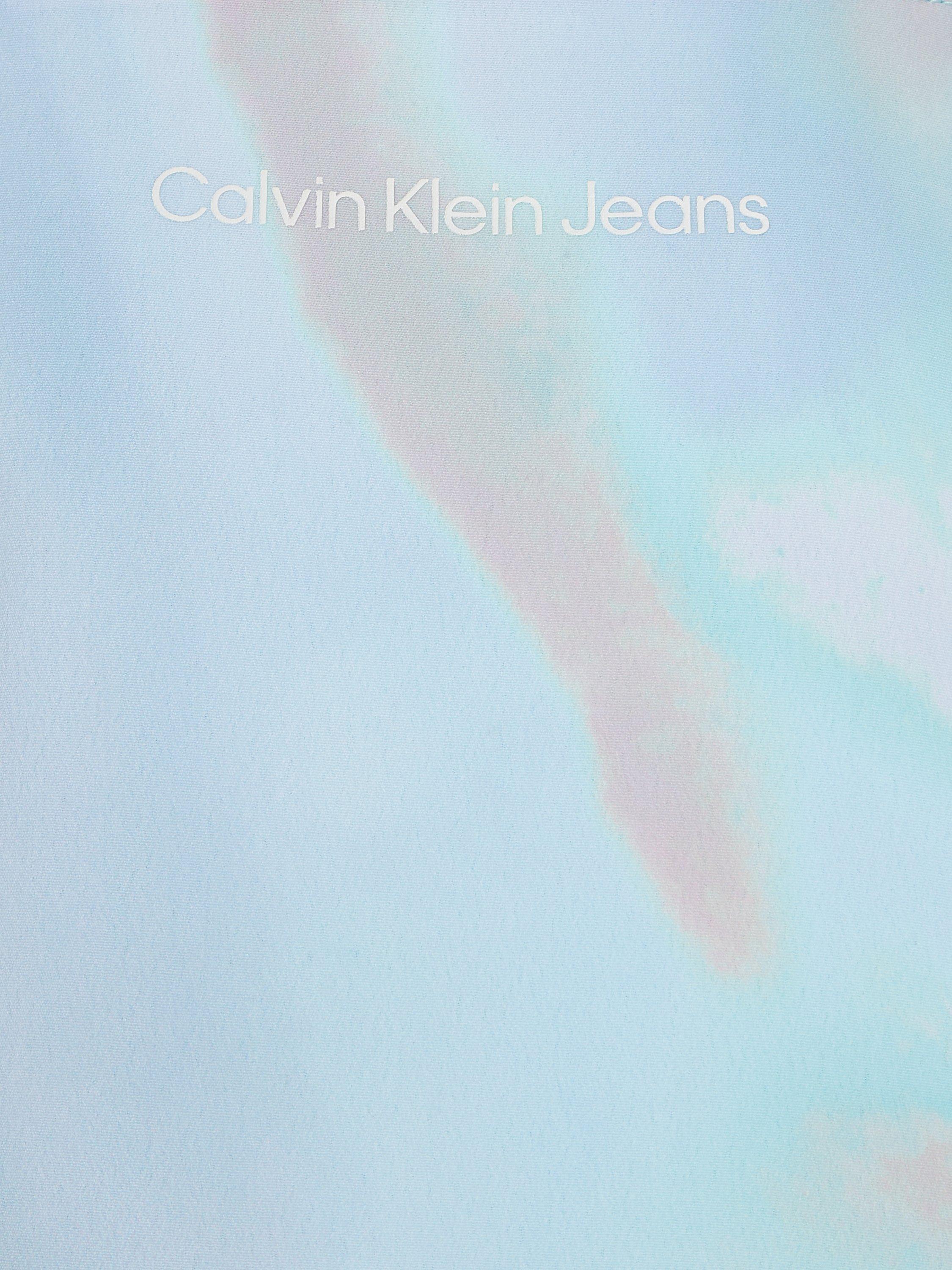 Product image 6 of 6, which shows Calvin Klein Kids' Serenity Square Print Dress, Blue Serenity, 14 years