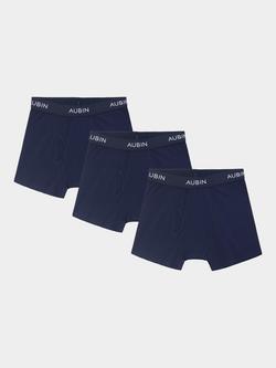 Aubin Hellston Boxers, Pack of 3, Navy
