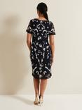 Phase Eight Petite Florisa Floral Embroidered Dress, Navy/White