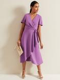 Phase Eight Petite Julissa Midi Wrap Dress, Purple