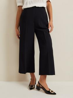 Phase Eight Petite Aubrielle Clean Crepe Culottes, Navy, Navy