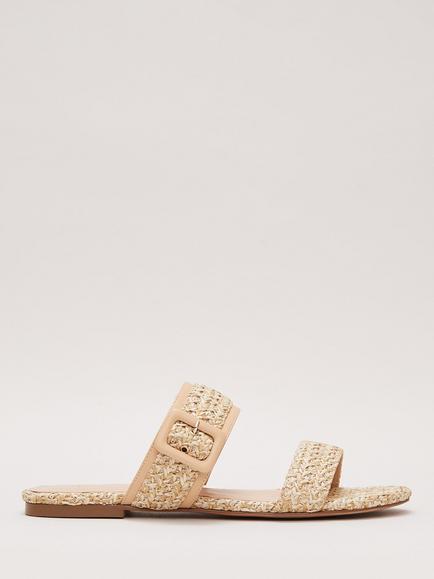Phase Eight Raffia Slider, Natural - view 2, Natural