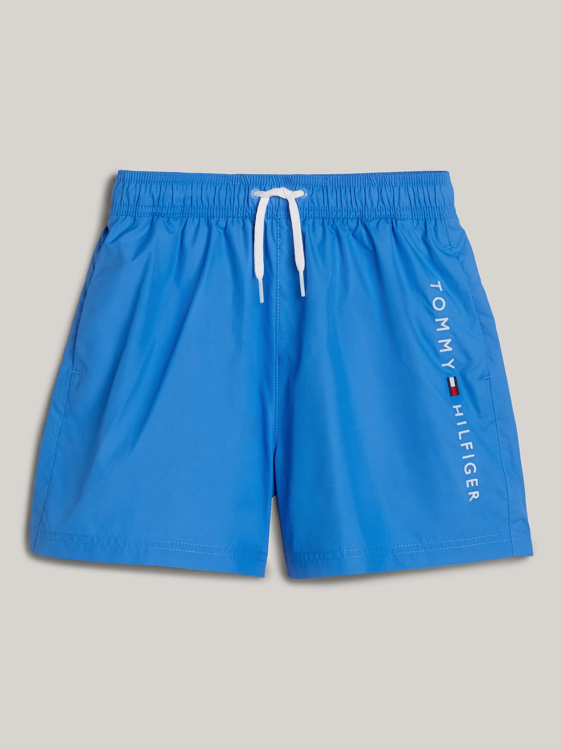 Tommy Hilfiger Kids' Logo Medium Swim Shorts, Blue Spell