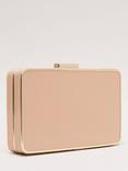 Phase Eight Patent Box Clutch Bag, Pale Pink