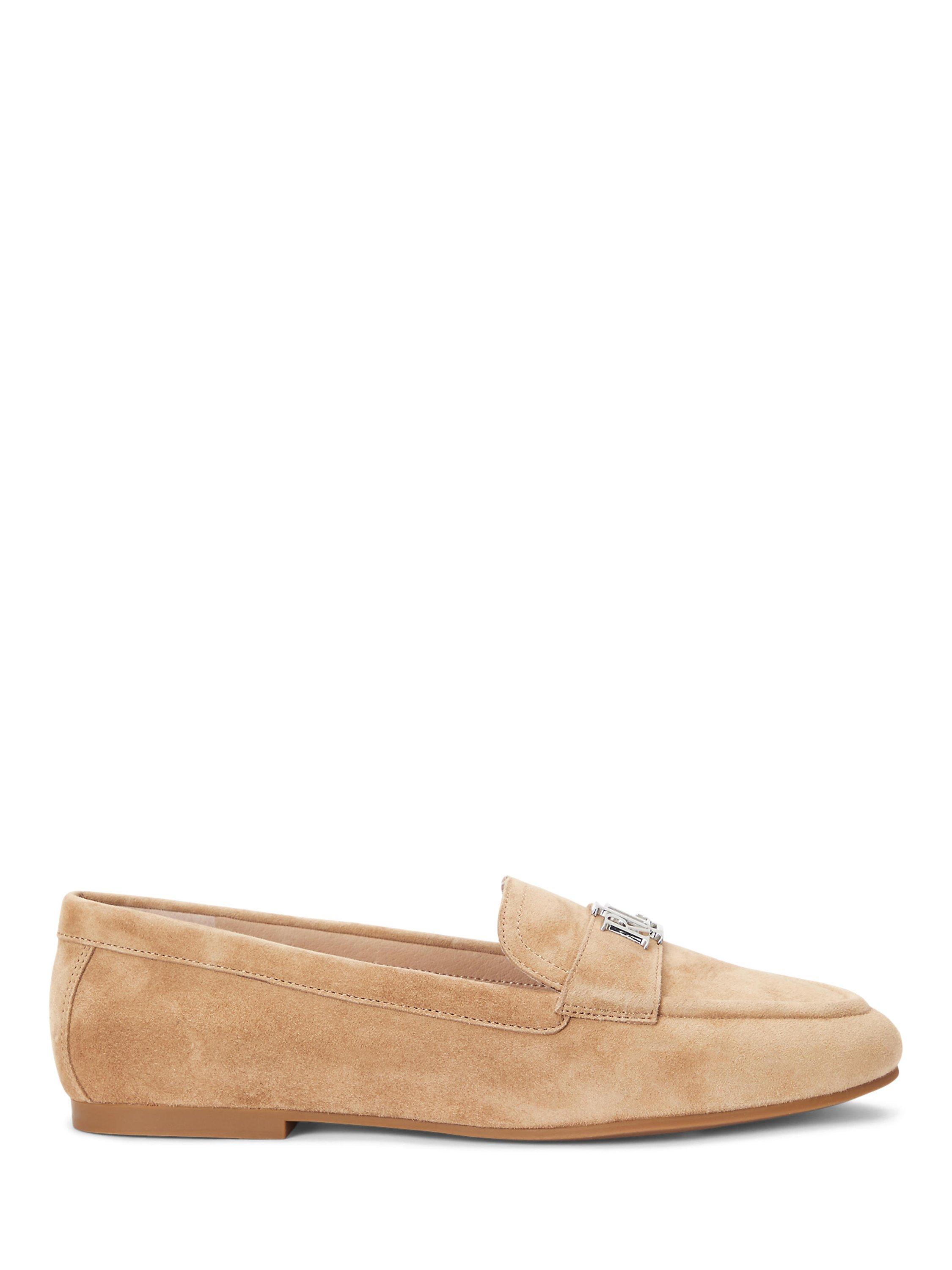 Lauren Ralph Lauren Averi III Suede Loafers, Camel, 3