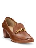 Lauren Ralph Lauren Winslet Leather Loafers, Deep Saddle Tan