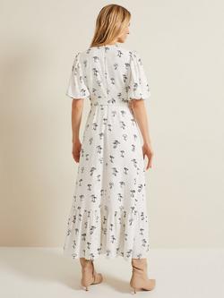 Phase Eight Nelly Wrap Midi Dress, Cream - view 2, Cream
