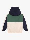 Petit Bateau Kids' Colour Block Hooded Windbreaker, Avalanche/Multi