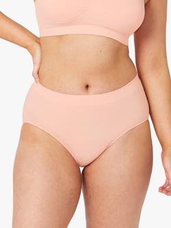 Ambra Recycled Nylon Midi Brief, Strawberry