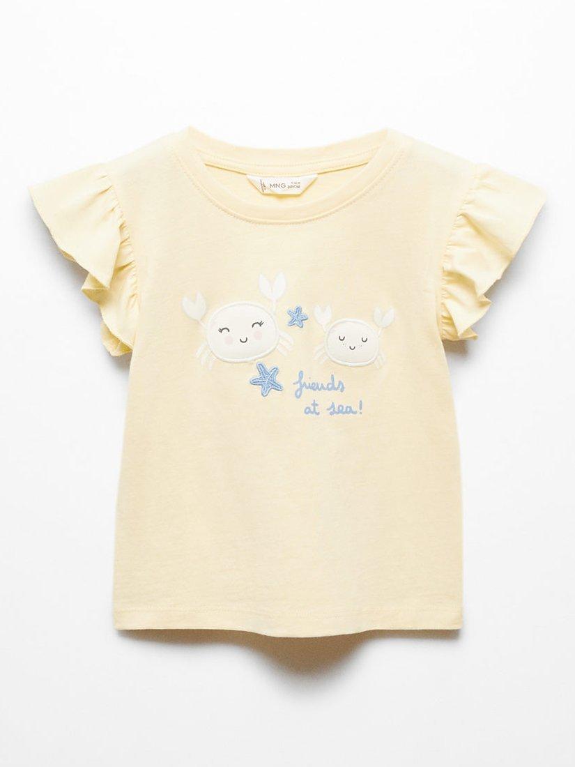 Mango Kids' Friends at Sea T-Shirt, Yellow