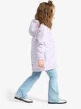 Lindex Kids' Water Repellent Floral Print Jacket, Light Lilac