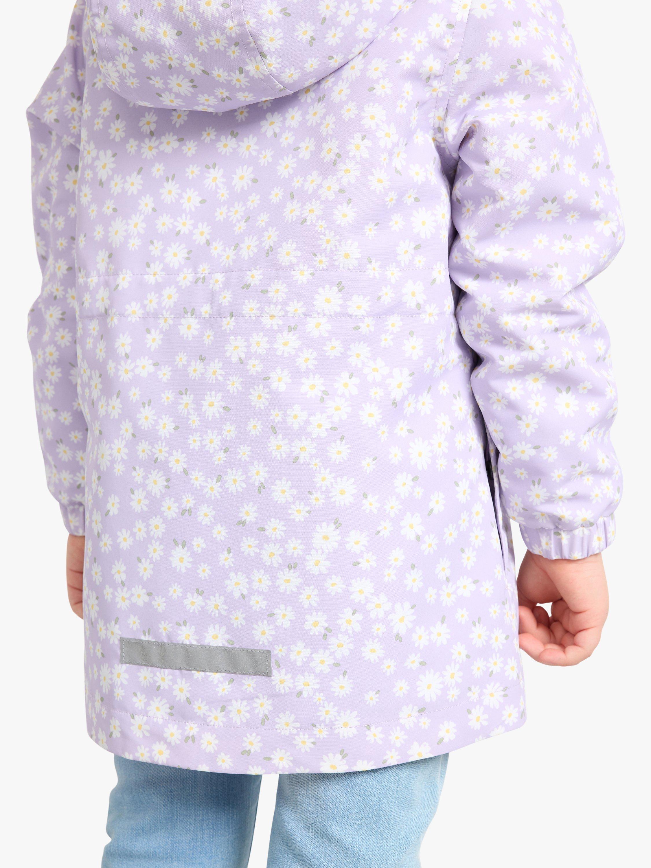 Product image 4 of 7, which shows Lindex Kids' Water Repellent Floral Print Jacket, Light Lilac, 18-24 months