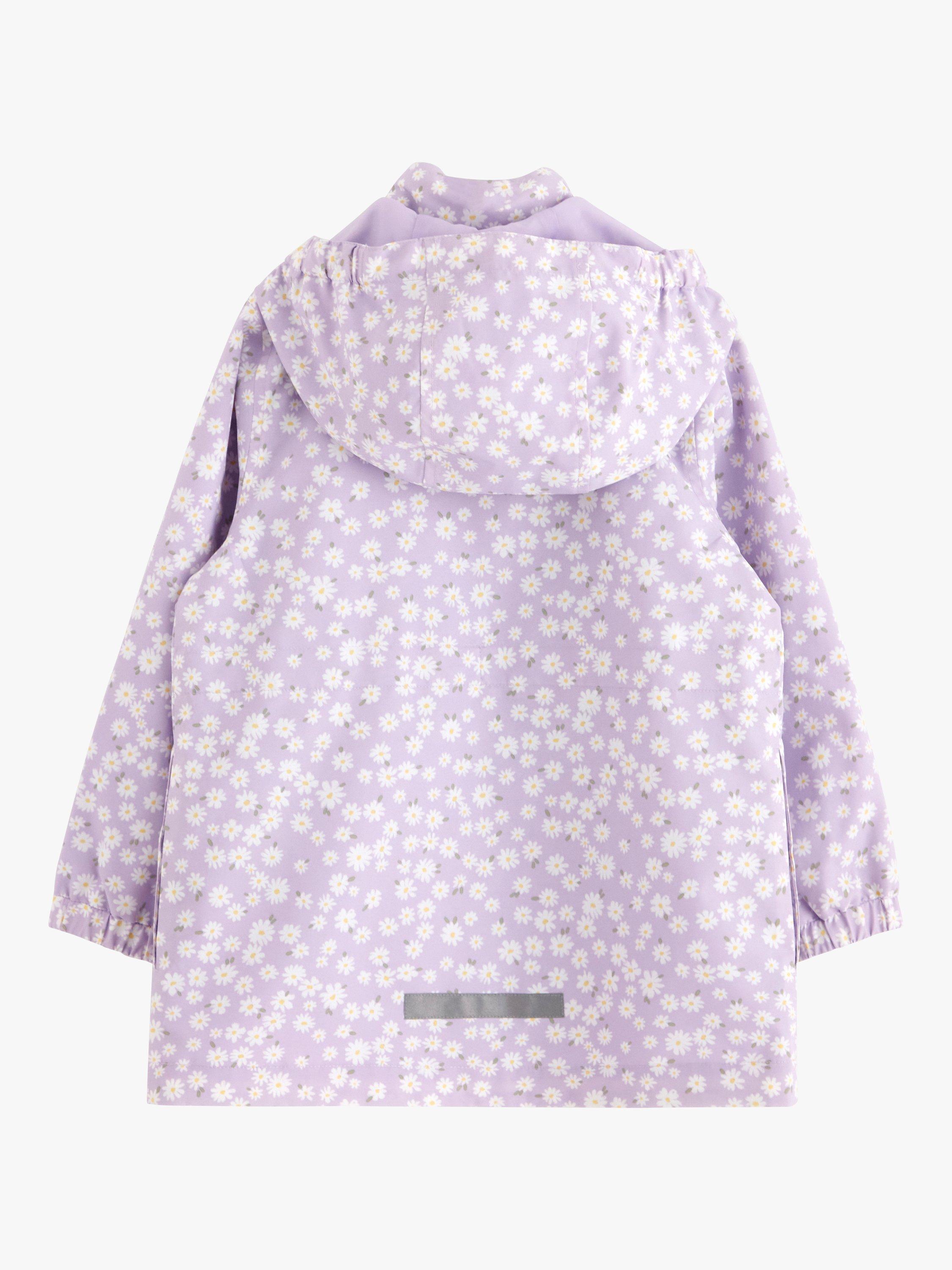 Product image 6 of 7, which shows Lindex Kids' Water Repellent Floral Print Jacket, Light Lilac, 18-24 months