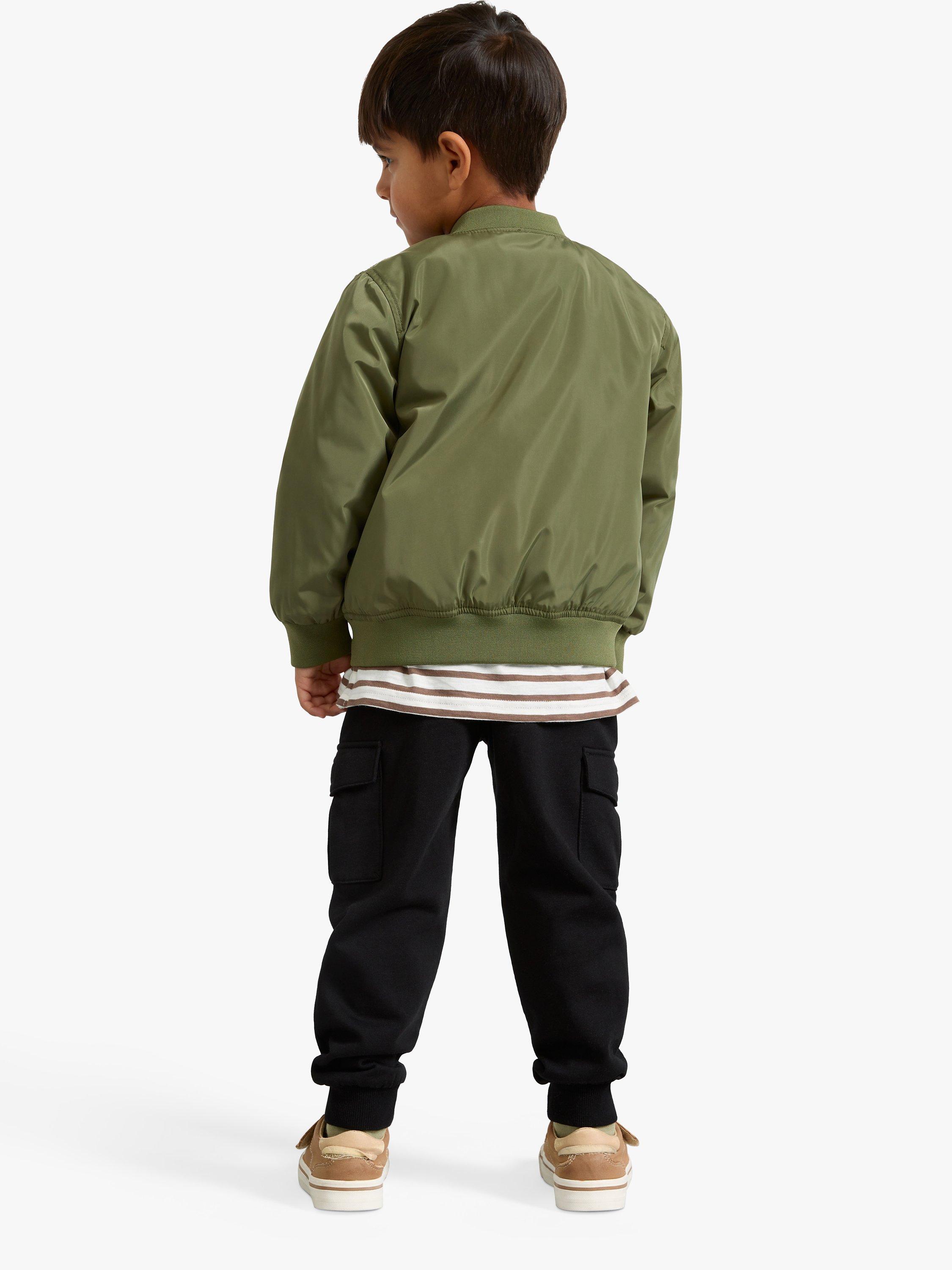 Product image 2 of 6, which shows Lindex Kids' Bomber Jacket, Khaki, 7-8 years