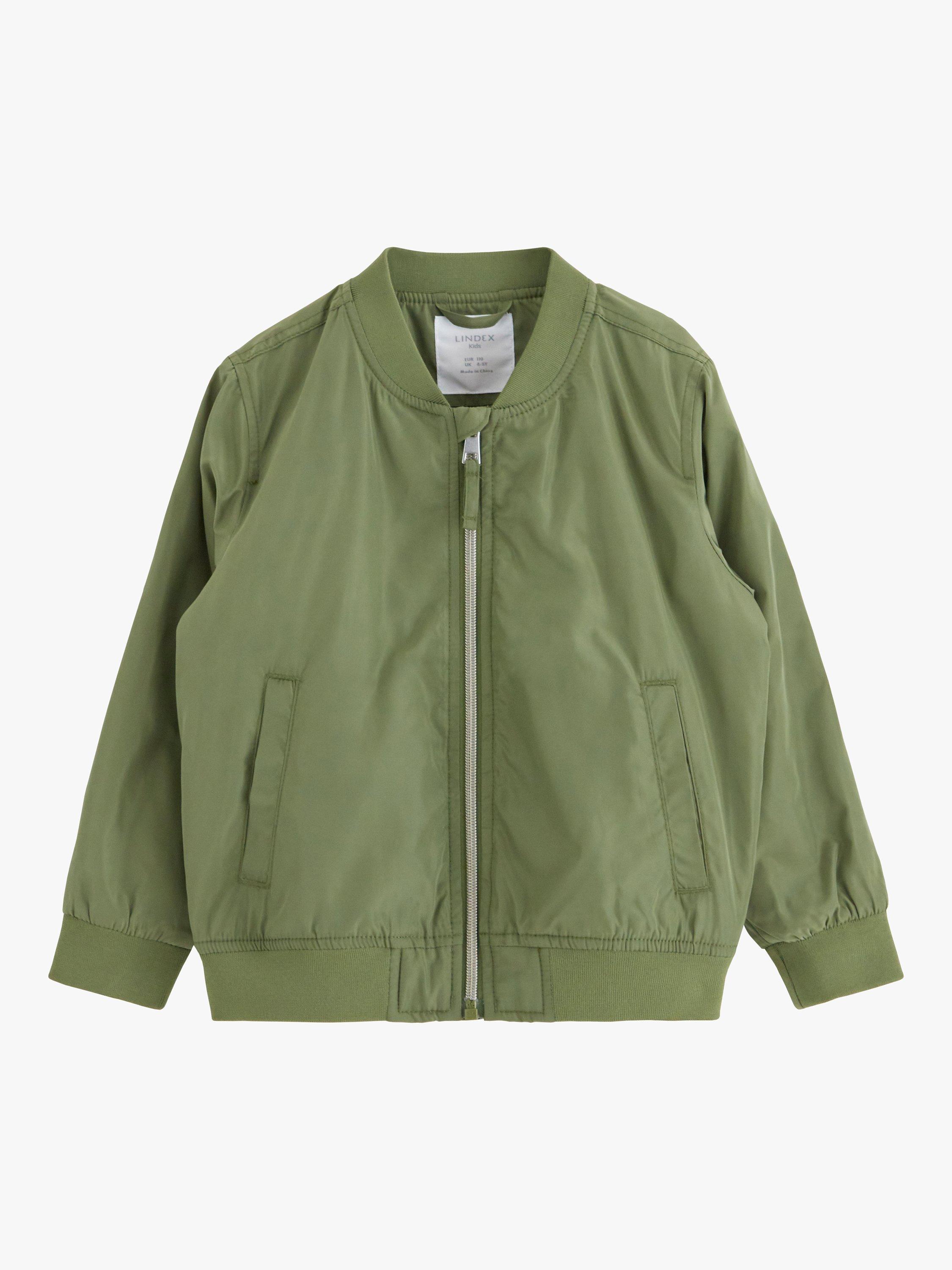 Product image 5 of 6, which shows Lindex Kids' Bomber Jacket, Khaki, 7-8 years